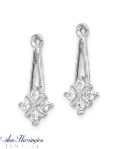14k White or Yellow Gold .28 ct tw Diamond Earring Jackets