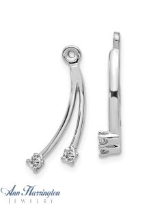 14k White or Yellow Gold .14 ct tw Diamond Earring Jackets