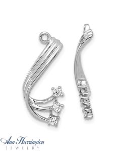 14k White or Yellow Gold .21 ct tw Diamond Earring Jackets