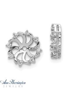 14k White or Yellow Gold .06 ct tw Diamond Earring Jackets