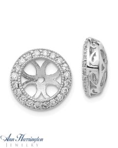 14k White or Yellow Gold 1/2 ct tw Diamond Earring Jackets