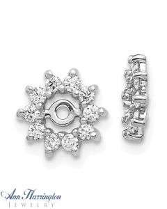 14k White or Yellow Gold .30 ct tw Diamond Antique Style Earring Jackets
