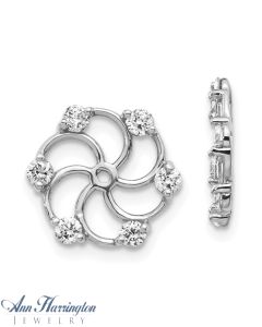 14k White or Yellow Gold .42 ct tw Diamond Earring Jackets