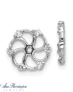 14k White or Yellow Gold .18 ct tw Diamond Earring Jackets