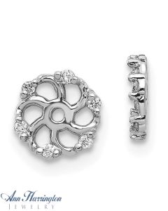 14k White or Yellow Gold .05 ct tw Diamond Earring Jackets