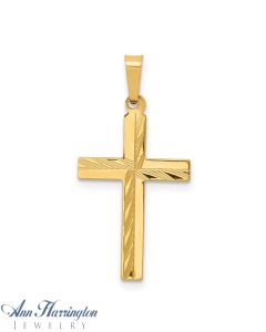 14k Yellow Gold 23x14 mm Cross Pendant
