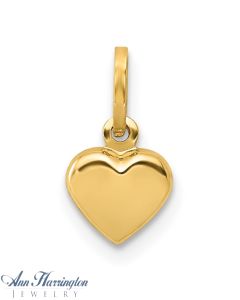 14k White or Yellow Gold 8x8 mm Heart Charm , 109