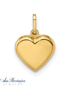 14k White or Yellow Gold 8x8 mm Heart Charm , 109